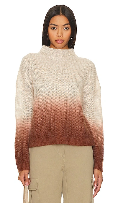 Shop Bella Dahl Mock Neck Sweater In Autumn Rust