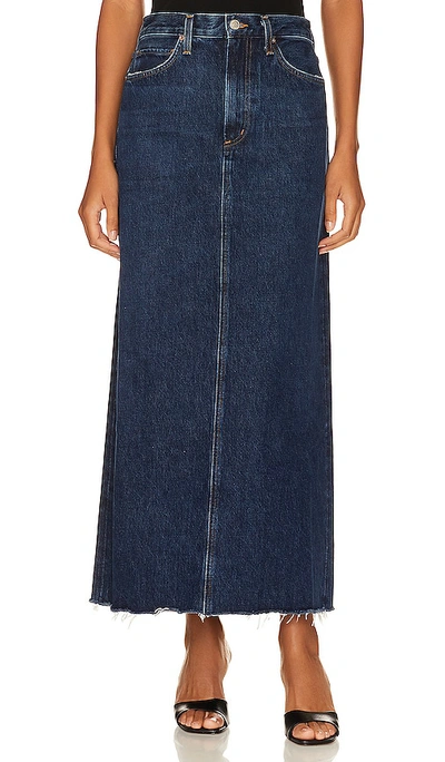 Shop Agolde Hilla Long Line Skirt In Pathway