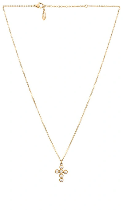 Shop Amber Sceats Cross Pendant Necklace In Gold