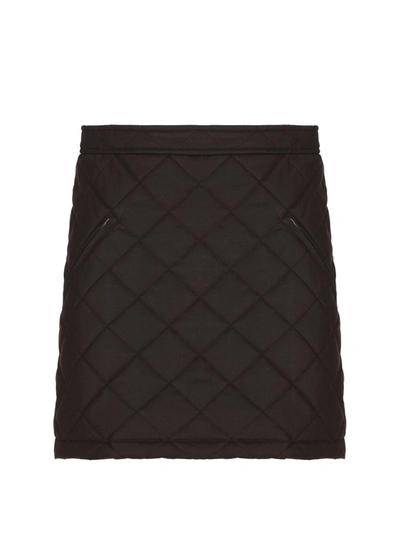 Shop Burberry Nylon Skirt In Brown