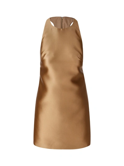 Shop Valentino Polyester Dress In Beige