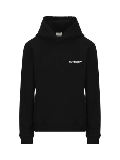 Shop Burberry Cotton Sweatshirt In Black