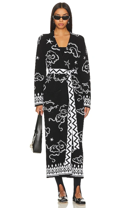 Shop Hayley Menzies Cotton Jacquard Duster In Black