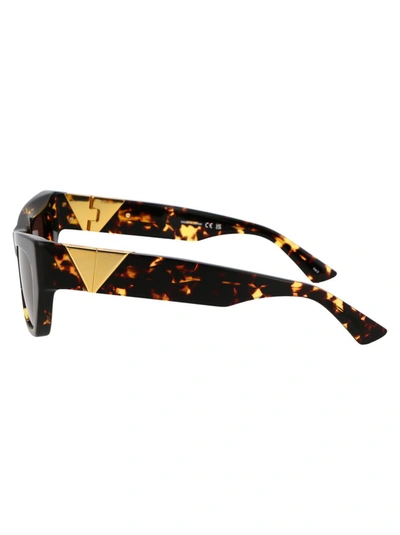 Bottega Veneta New Triangle Cat Eye Sunglasses In 002 Havana Havana Brown