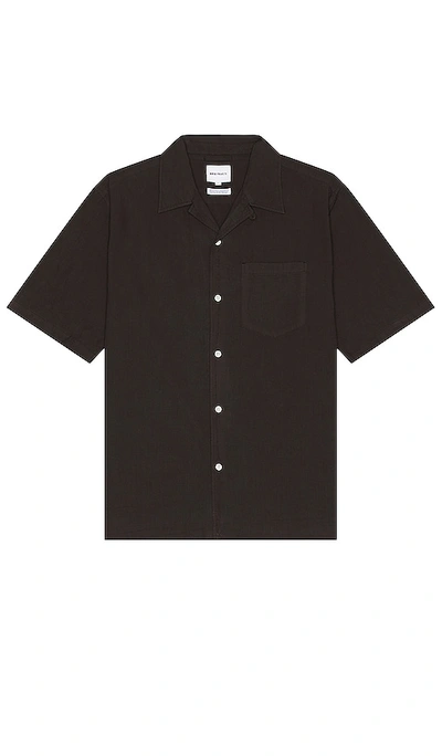 Shop Norse Projects Carsten Cotton Tencel Shirt In Chocolate