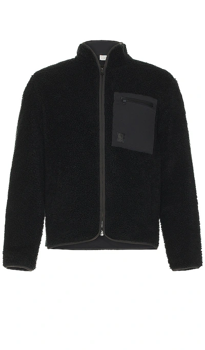 Shop Topo Designs Sherpa Jacket In Black