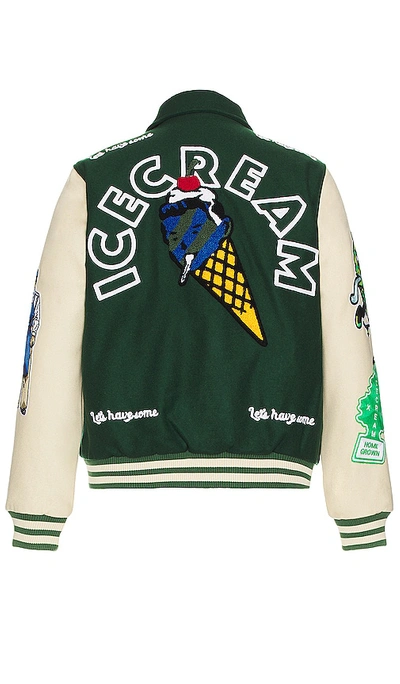 Shop Icecream Dollar Sign Jacket In Dark Green