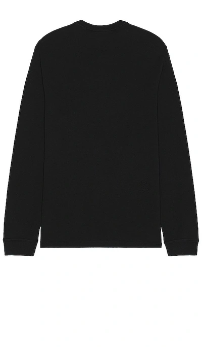 Shop Frame Duo Fold Long Sleeve Henley In Black