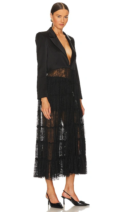 Shop Alice And Olivia Everly Lace Maxi Blazer In Black