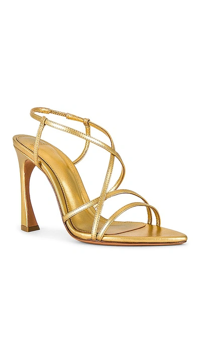 Shop Alexandre Birman Suzy 100 Sandal In Metallic Gold