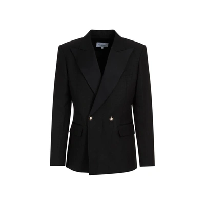 Shop Casablanca Tuxedo Jacket In Black