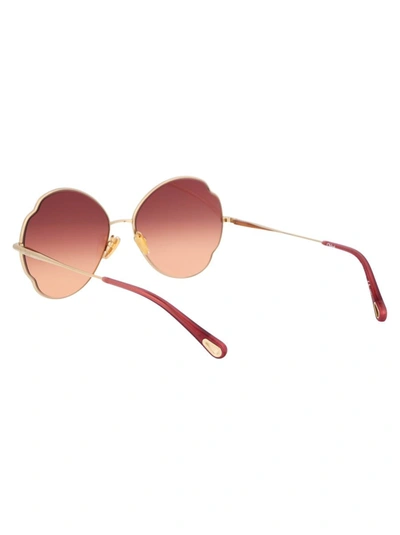 Shop Chloé Sunglasses In 004 Gold Gold Red