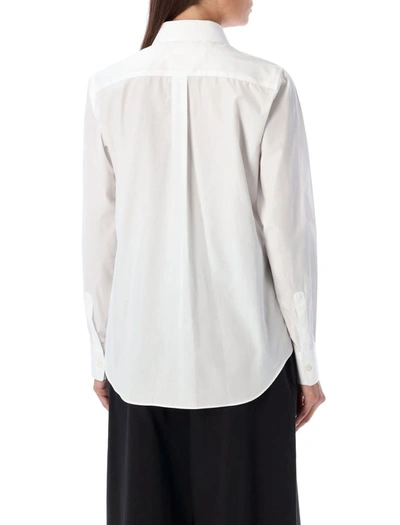 Shop Comme Des Garçons Shirt Dress Ruched In White