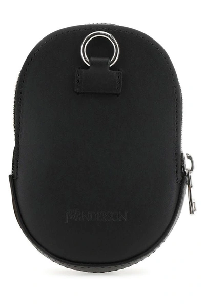 Shop Jw Anderson Man Two-tone Denim And Leather Nano Cap Crossbody Bag In Multicolor