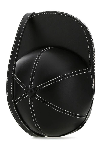 Shop Jw Anderson Woman Black Leather Medium Cap Crossbody Bag