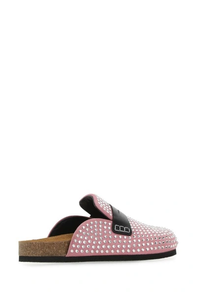 Shop Jw Anderson Woman Embellished Suede Mules In Multicolor