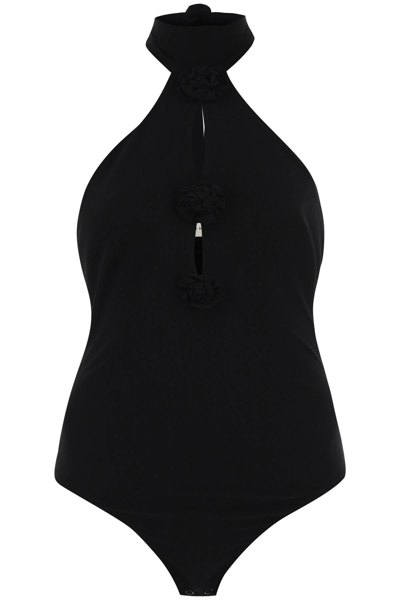 Shop Magda Butrym Grecian Halterneck Bodysuit Women In Black