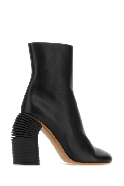 Shop Off-white Off White Woman Black Leather Spring Ankle Boots