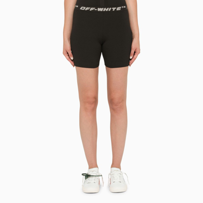 Shop Off-white Â„¢ Black Jersey Shorts Women