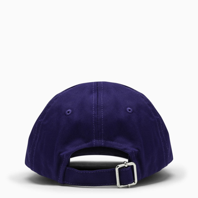 Shop Off-white ™ Purple Hat With Embroidery Men
