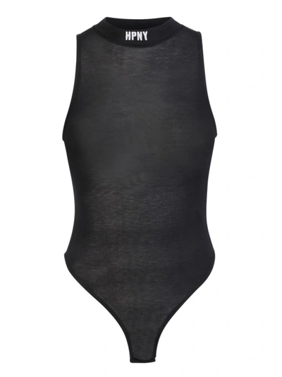 Shop Heron Preston Semi-transparent Black Bodysuit
