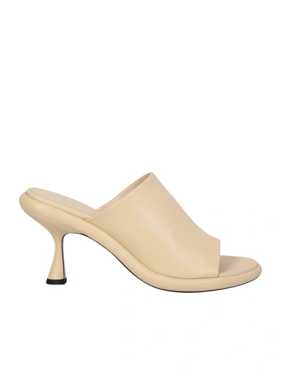 Shop Wandler Beige Lambskin Sandals In Neutrals