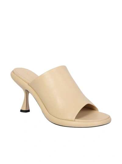 Shop Wandler Beige Lambskin Sandals In Neutrals