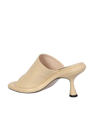 Shop Wandler Beige Lambskin Sandals In Neutrals