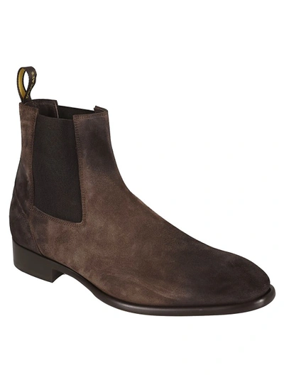 Shop Doucal's Leather Ankle Boots In Brown