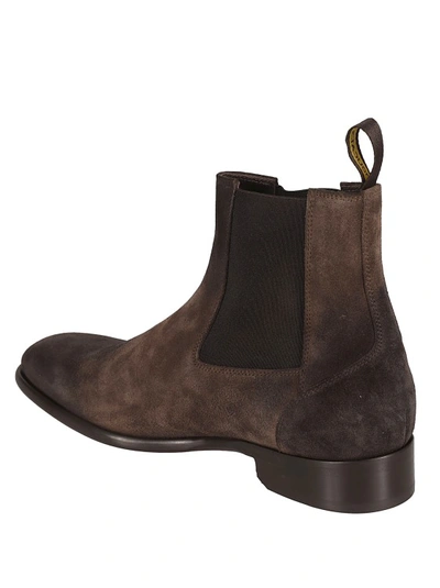 Shop Doucal's Leather Ankle Boots In Brown