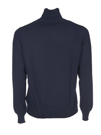 Shop Fay Blue Turtleneck Sweater