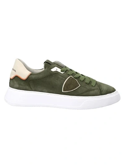 Shop Philippe Model Low Men Military Green Sneakers