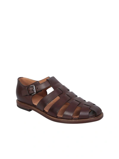 Shop Church's Brown Leather Sandals