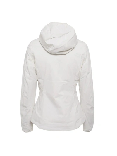 Shop K-way Reversible Short Hooded Jacket In White