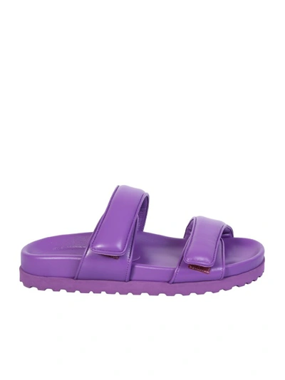 Shop Gia Borghini Purple Double Strap Sandals