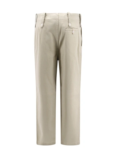 Shop Burberry Cotton Trouser With Maxi Belt Loops In Grey