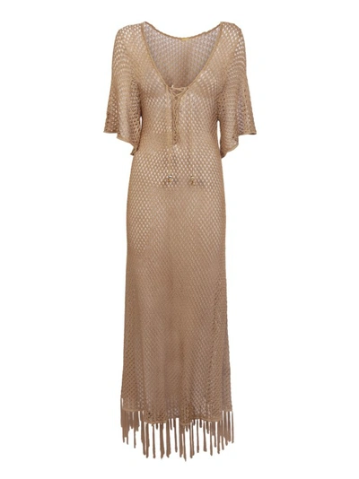 Dodo Bar Or Inna Crochet Maxi Dress In Pink