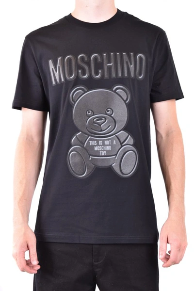 Shop Moschino Black Round Neck T-shirt