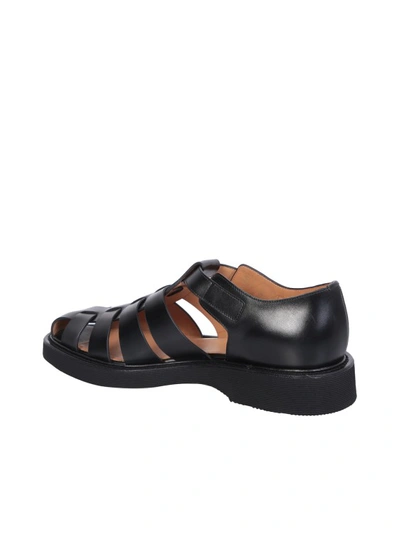 Church's Fisherman Nevada Leather Sandals In Black