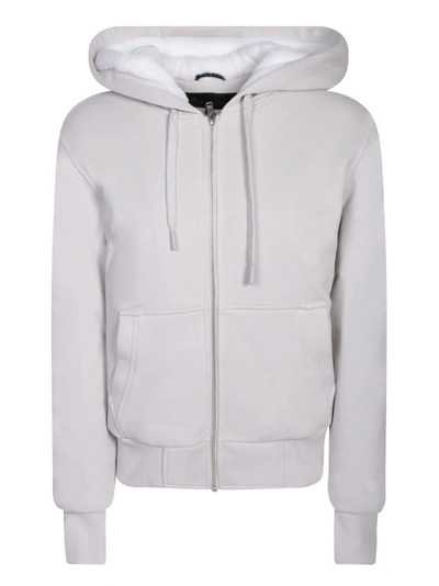 Shop Moose Knuckles Grey Slim-fit Hooded Jacket In White