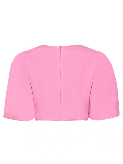 Msgm Pink Cropped Blouse In Pink