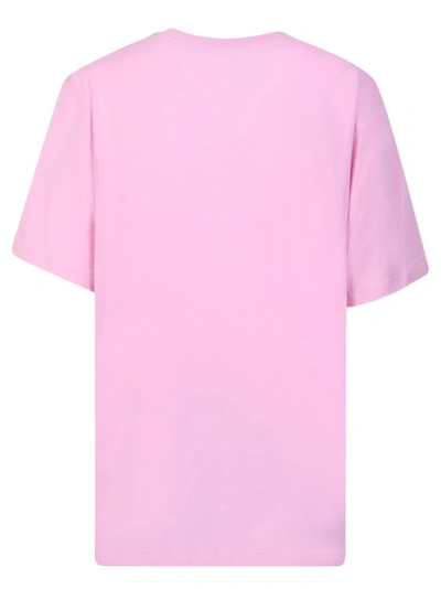 Shop Moncler Pink Lightweight Cotton Jersey T-shirts