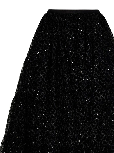 Shop Giambattista Valli Wide Midi Skirt In Black