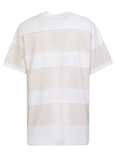 Msgm Panelled Crewneck T-shirt In Gray