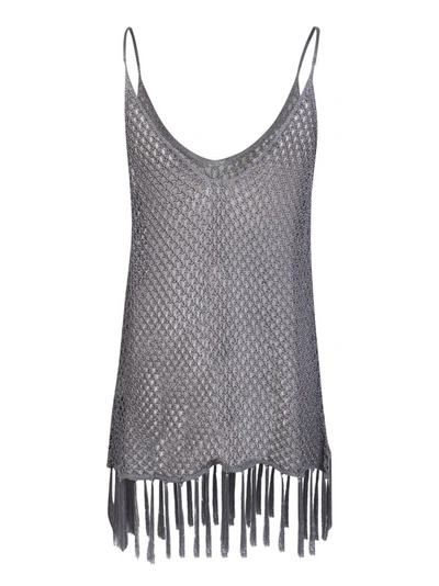 Dodo Bar Or Mesh Grey Top In Grey