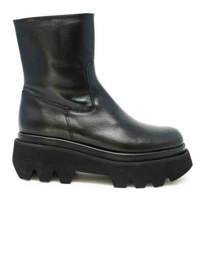 Shop Paloma Barceló Black Leather Osian Iris Boots