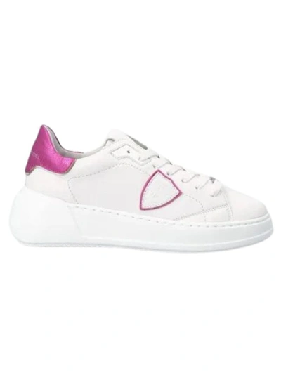 Shop Philippe Model White Lace-up Sneakers