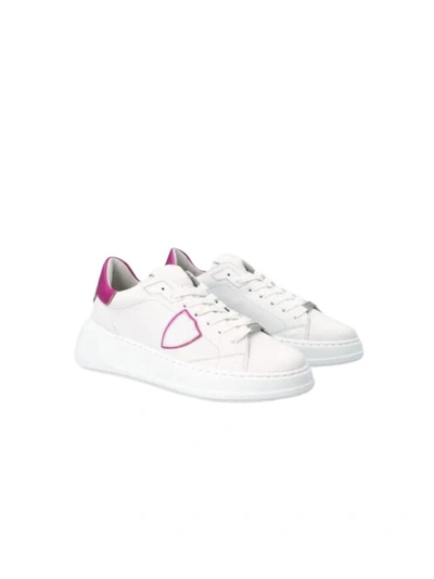 Shop Philippe Model White Lace-up Sneakers