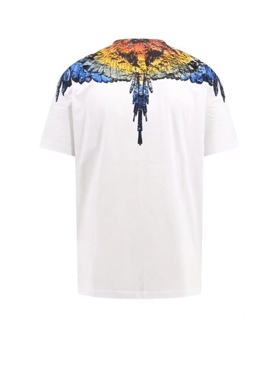 Shop Marcelo Burlon County Of Milan Cotton T-shirt With Lunar Wings Print In White