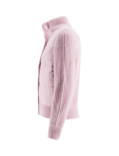 Shop Mc2 Saint Barth Pink Padded Hybrid Jacket